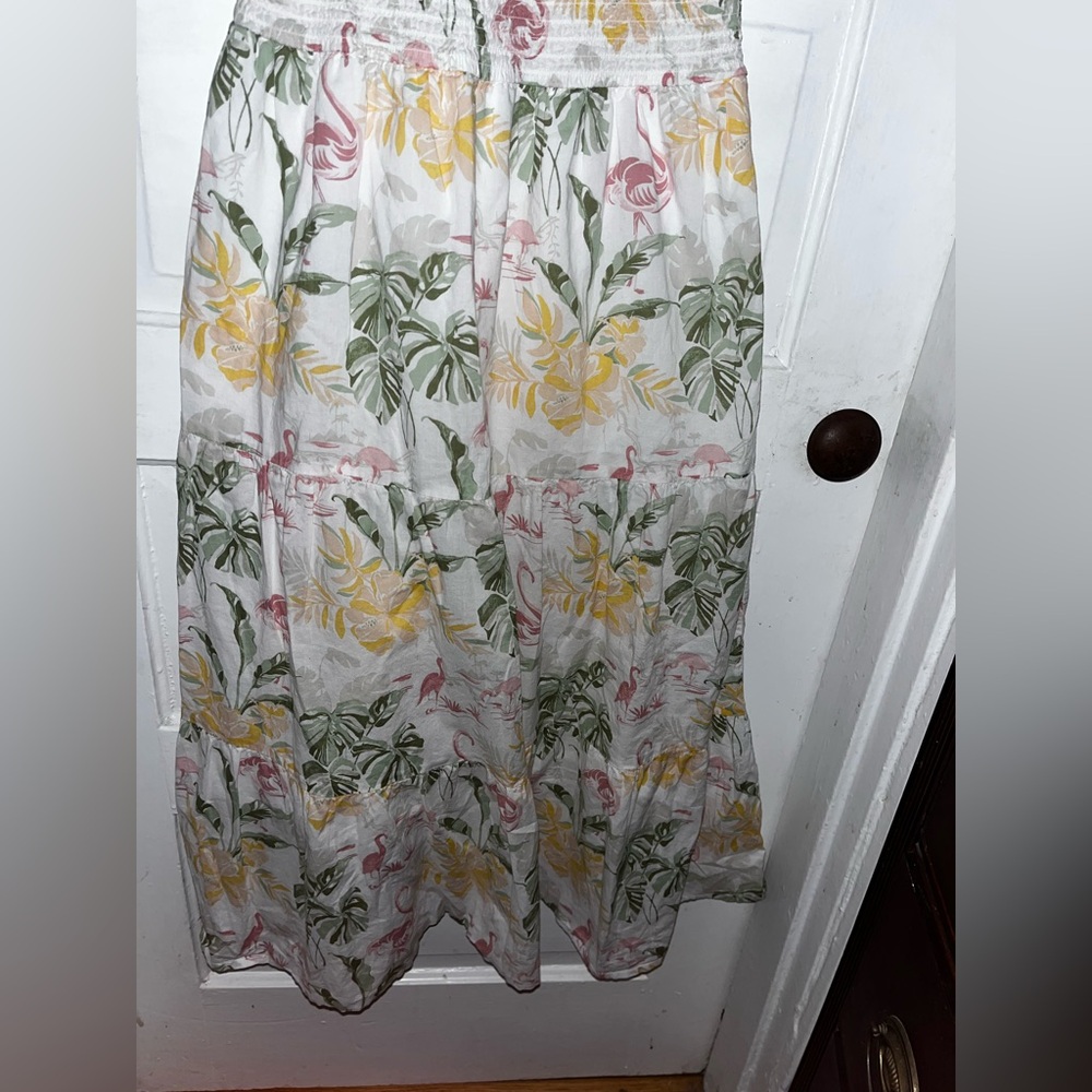 Place Ruched Top Ruffle Sleeve Sundress - Picture 2 of 8